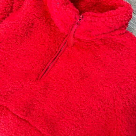 Target Women's Red fall Christmas Half Zip Pullover sweater s small NWT - Picture 3 of 3